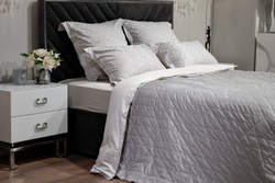 Покрывало 260x260 Garda Decor Silky Ромбо со стежкой барxатное