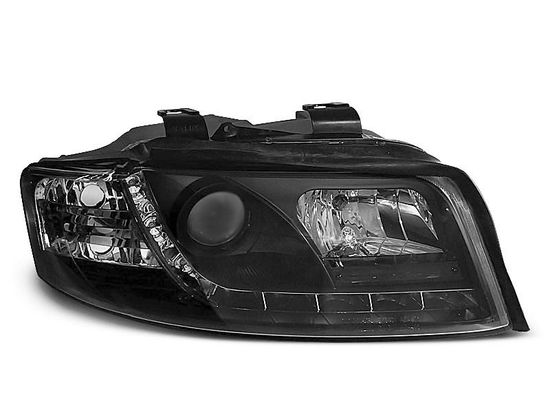 Передние фары daylight black для Audi A4 B6