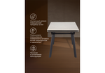Керамический стол Woodville Норман 120(180)х80 carmen light grey, черный, ножки черные