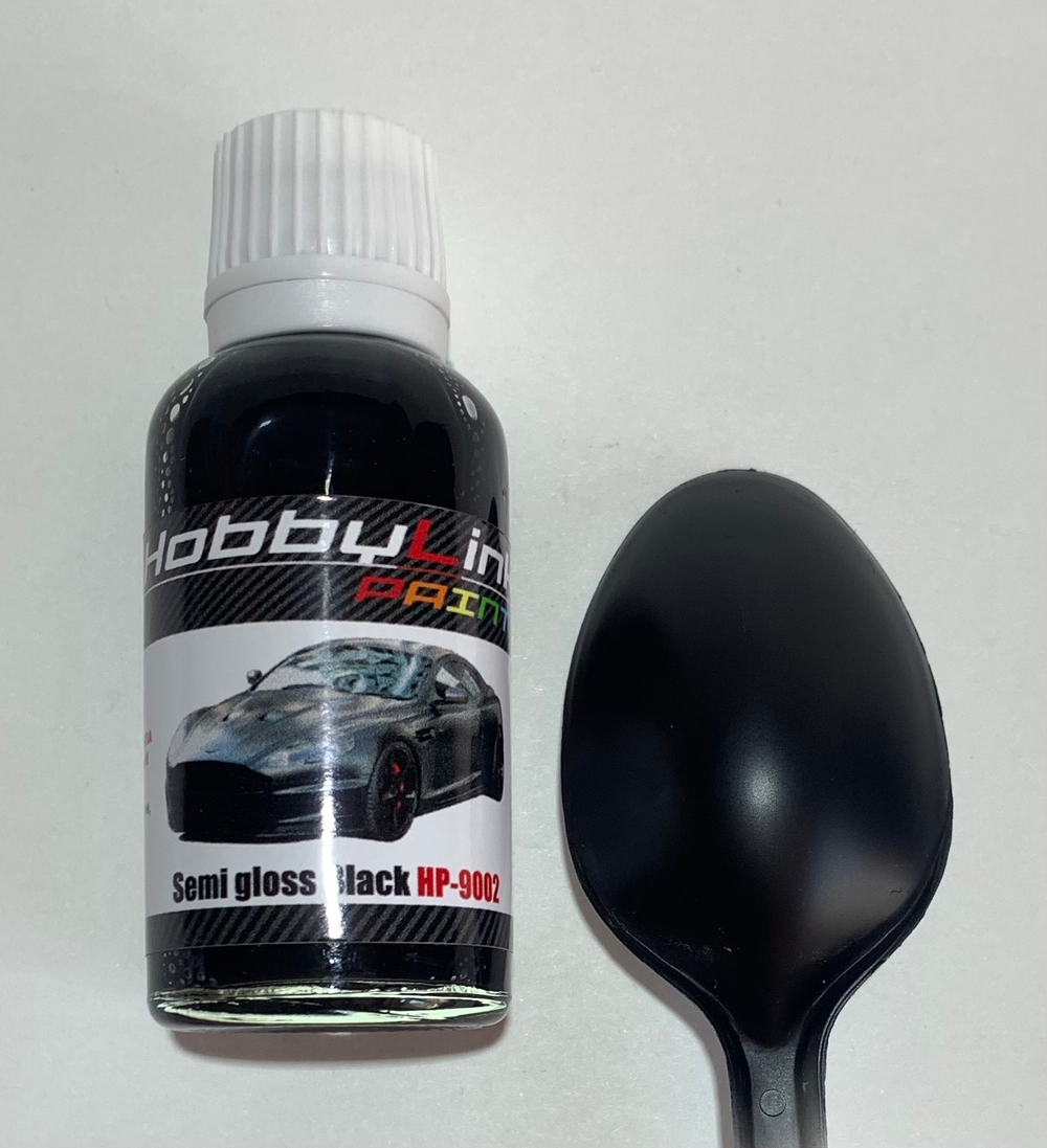 Краска лаковая HobbyLink Semi-gloss Black HP-9002