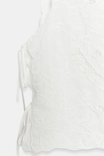 ZARA РУБАШКА С ВЫШИВКОЙ — ZW COLLECTION, БЕЛЫЙ