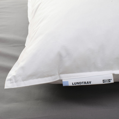Подушка низкая IKEA LUNDTRAV (ЛУНДТРАВ), Белый, 50х80 см
