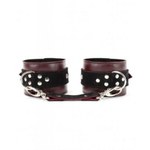 Наручники из натуральной кожи бордо