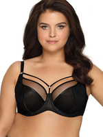 Бюстгальтер на косточках plus size с декоративными бретелями (Размер: 80K) (Цвет: телесный)