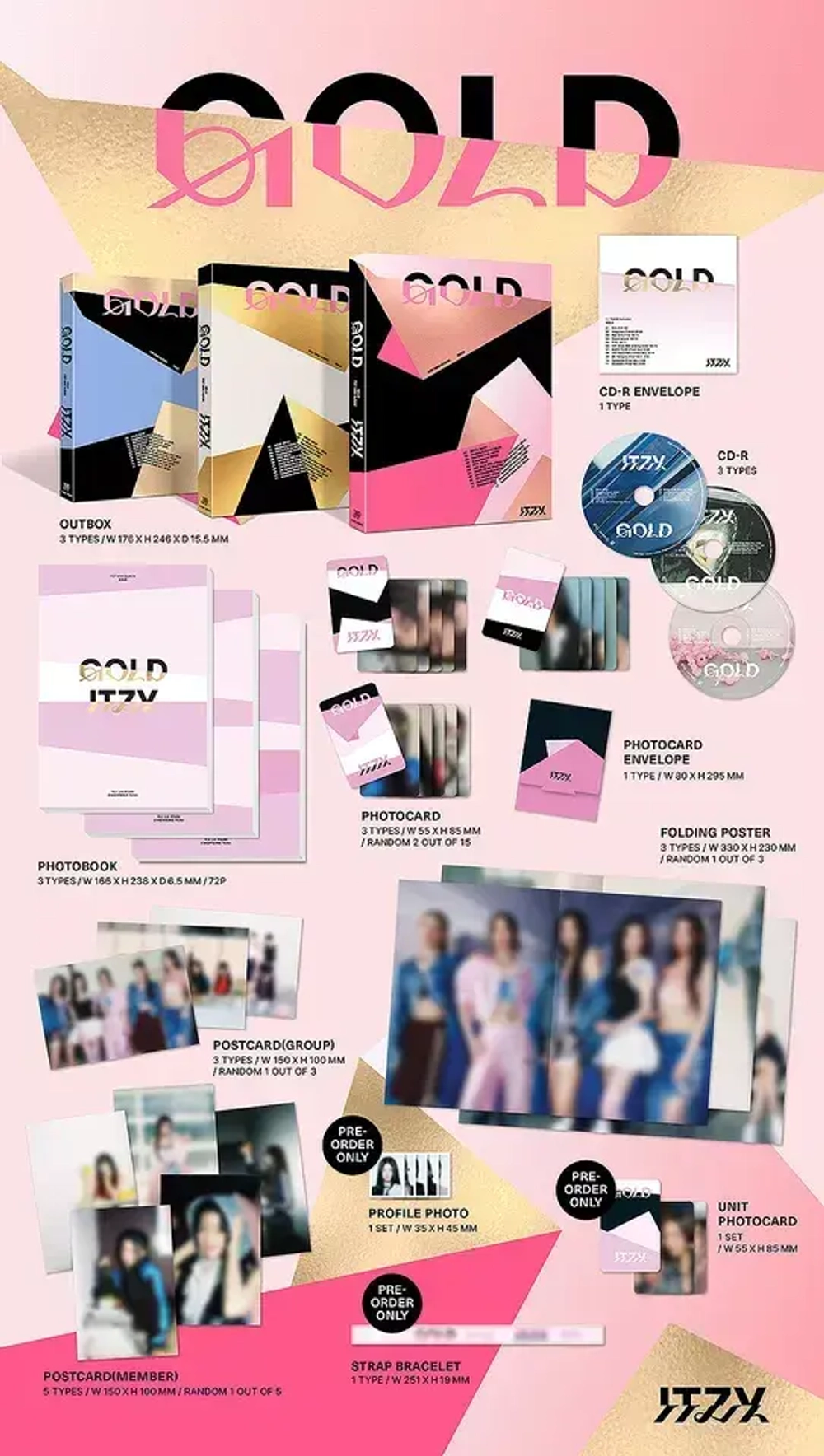 Альбом ITZY - GOLD [Standart ver.] (Light Gold ver.)