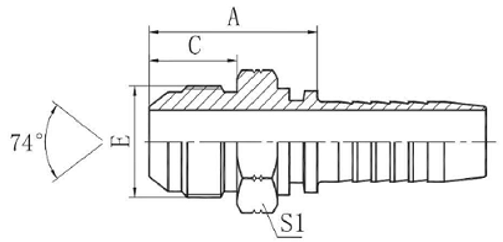 Фитинг DN 32 JIC (Ш) 1.7/8 + Муфта DN 32 1SN\2SN Комплект