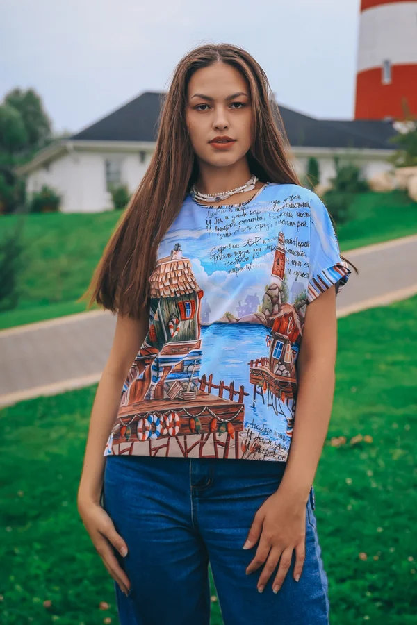 Блуза "Леди. Рыбацкая деревня”