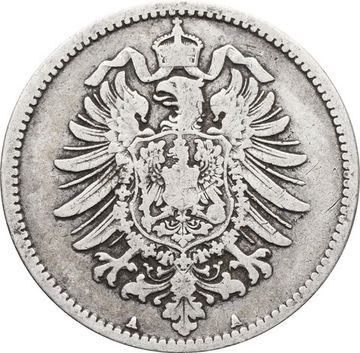 1 марка 1875 Германская Империя "A"