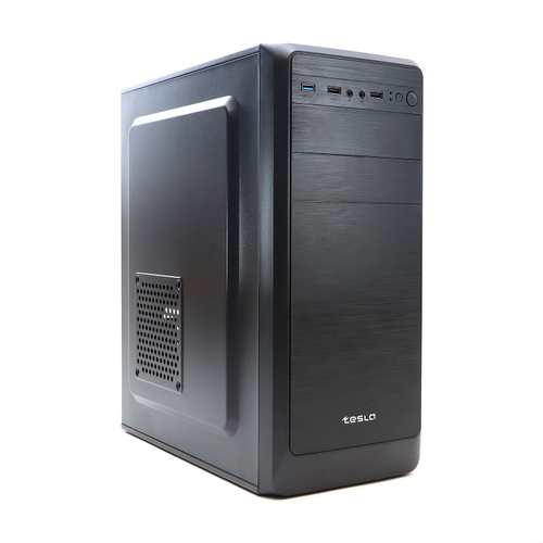 УЦЕНКА_Корпус ТЕСЛА (TESLA) 3241U3BF, Без БП, ATX, чёрный, 1xFAN, 2xUSB2, 1xUSB3 (RMA_TSL-3241U3-BF) {новый; замятие на заднем левом нижнем углу}