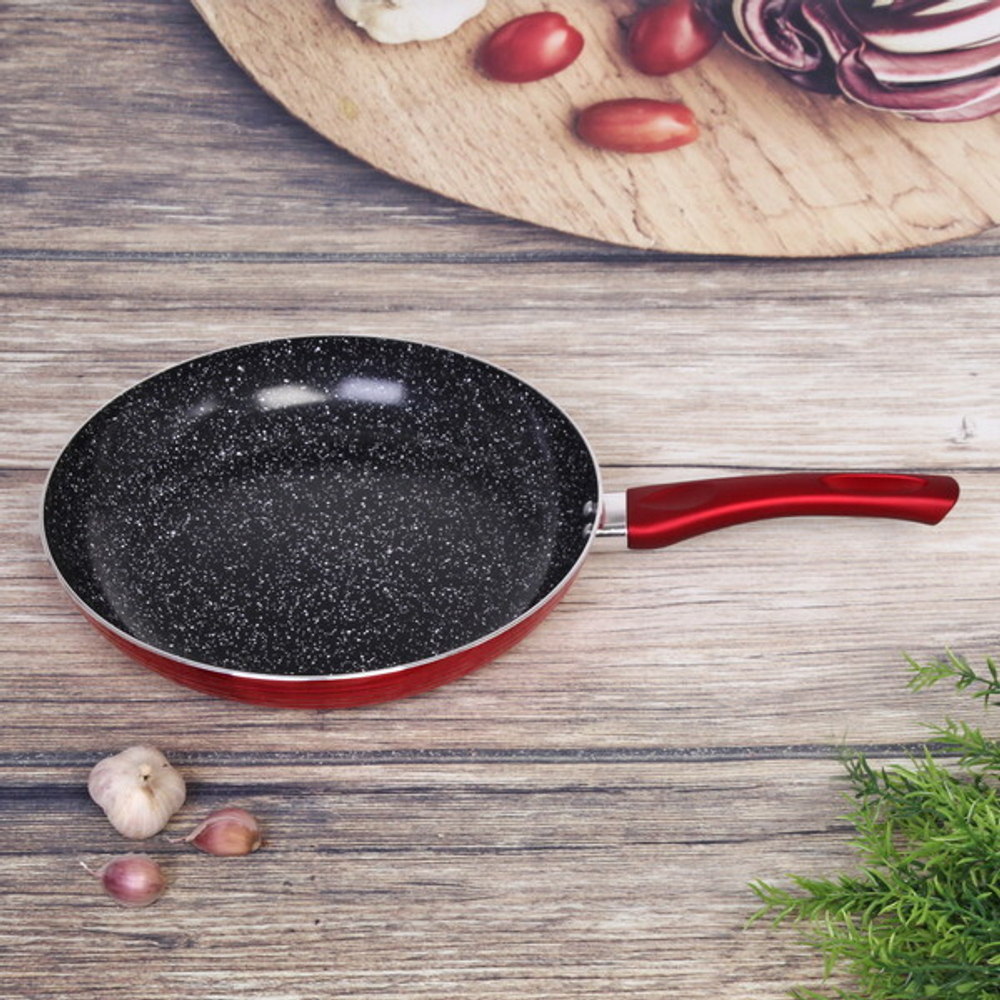 Сковорода «Best Cook» Red 28см с антипригарным покрытием, пластиковая ручка