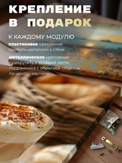 Картина Капучино с корицей интерьерная 50x70см 1шт.