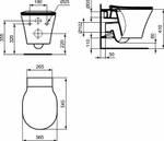 K819501 CONNECT AIR Rimless СнятПодвесной унитаз, полностью скрытый крепеж (TT0299598), с сидением и крышкой с функцией плавного закрытия E036801