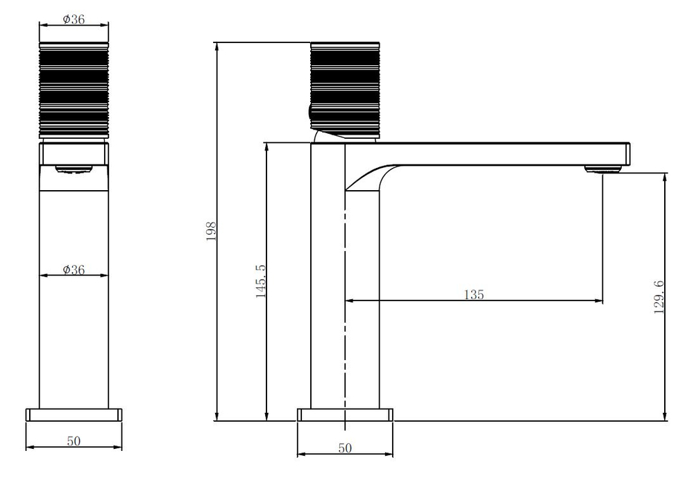Смеситель для раковины Vincea Домус (Domus) VBF-5DM01BG, брашированное золото