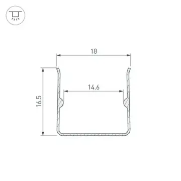 Гибкий профиль-держатель 1м 053408 WPH-FLEX-1616-1000 серебристый Arlight