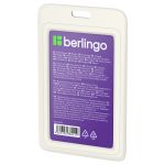 Бейдж Berlingo ID 200 вертикальный 55*85мм, светло-серый, без держателя, крышка-слайдер