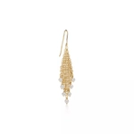 Серьги из жёлтого золота 18k с жемчугом, Tiffany 💠mesh