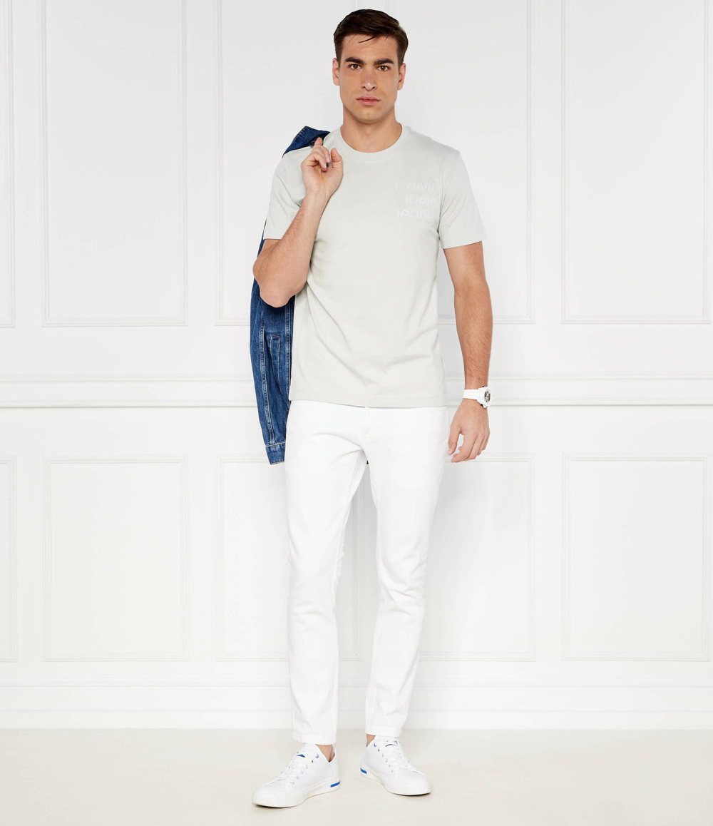 Футболка DIFFUSED STACKED CALVIN KLEIN JEANS - пепельный(J30J325189)