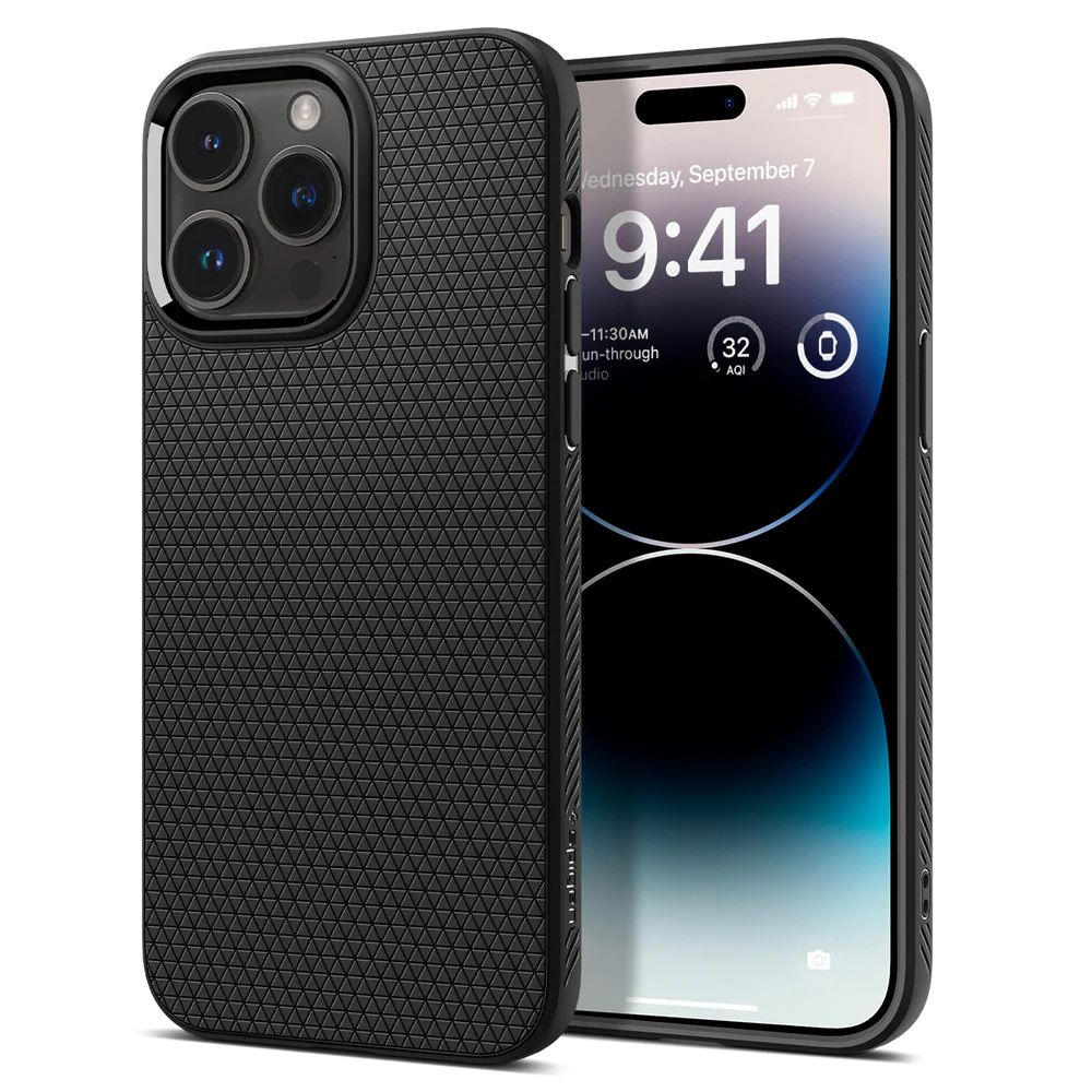 Чехол Spigen LIQUID AIR iPhone 14 PRO MAX MATTE BLACK