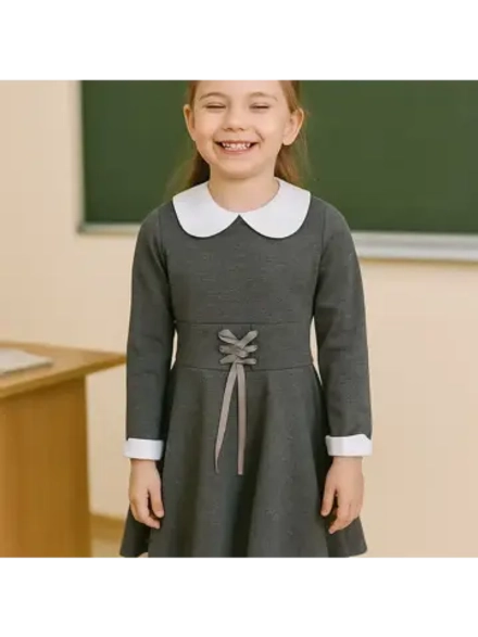Школьное платье для худенькой девочки.