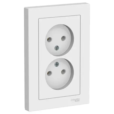 Розетка "AtlasDesign" С/У 2-я (250В, 16А)