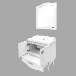 Тумба-умывальник "Монако-80-1" белый глянец с раковиной Comforty 3380