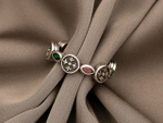 Кольцо "Chrome Hearts", 6мм, со стразами