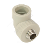 Угольник PP-R комбинированный серый Дн 20х3/4" НР VALFEX 10126220Г