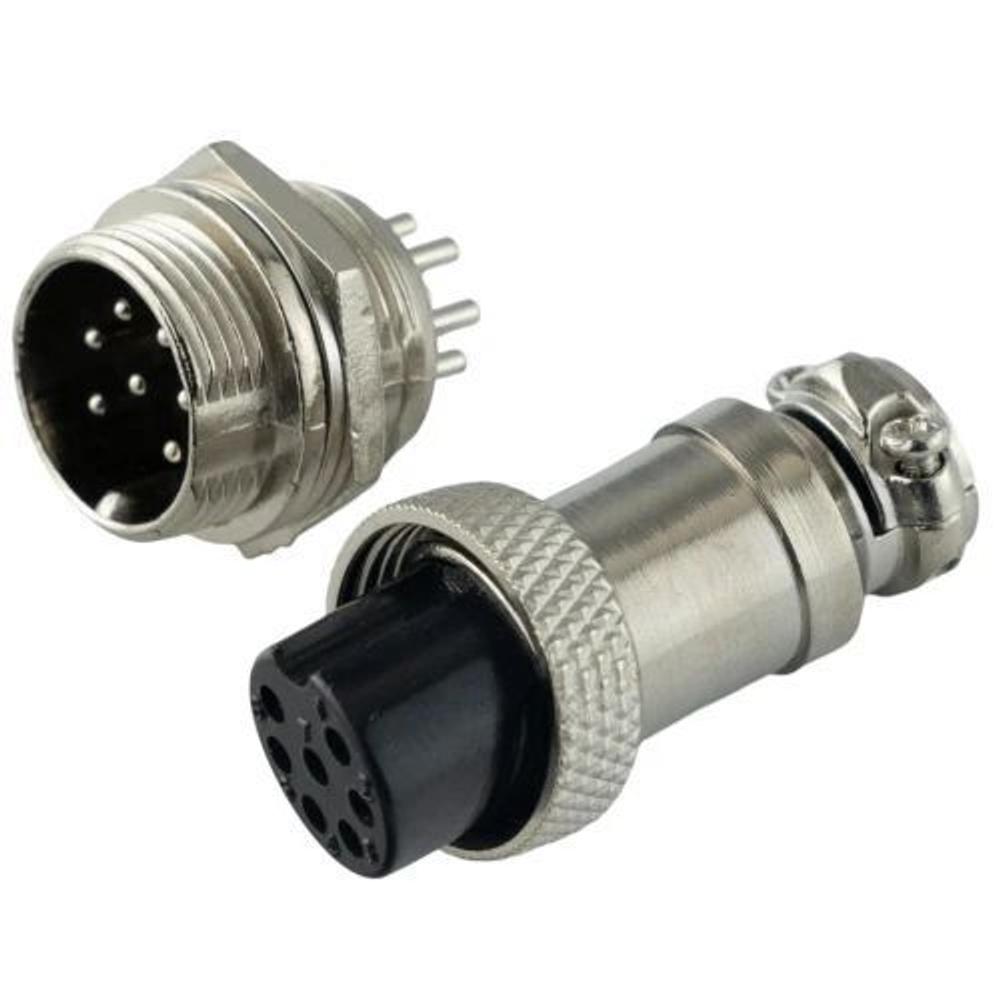 Авиационный разъем GX16 7Pin (штекер+гнездо)