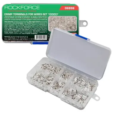 Наконечники кабельные концевые, набор 1000пр. RockFORCE RF-06896