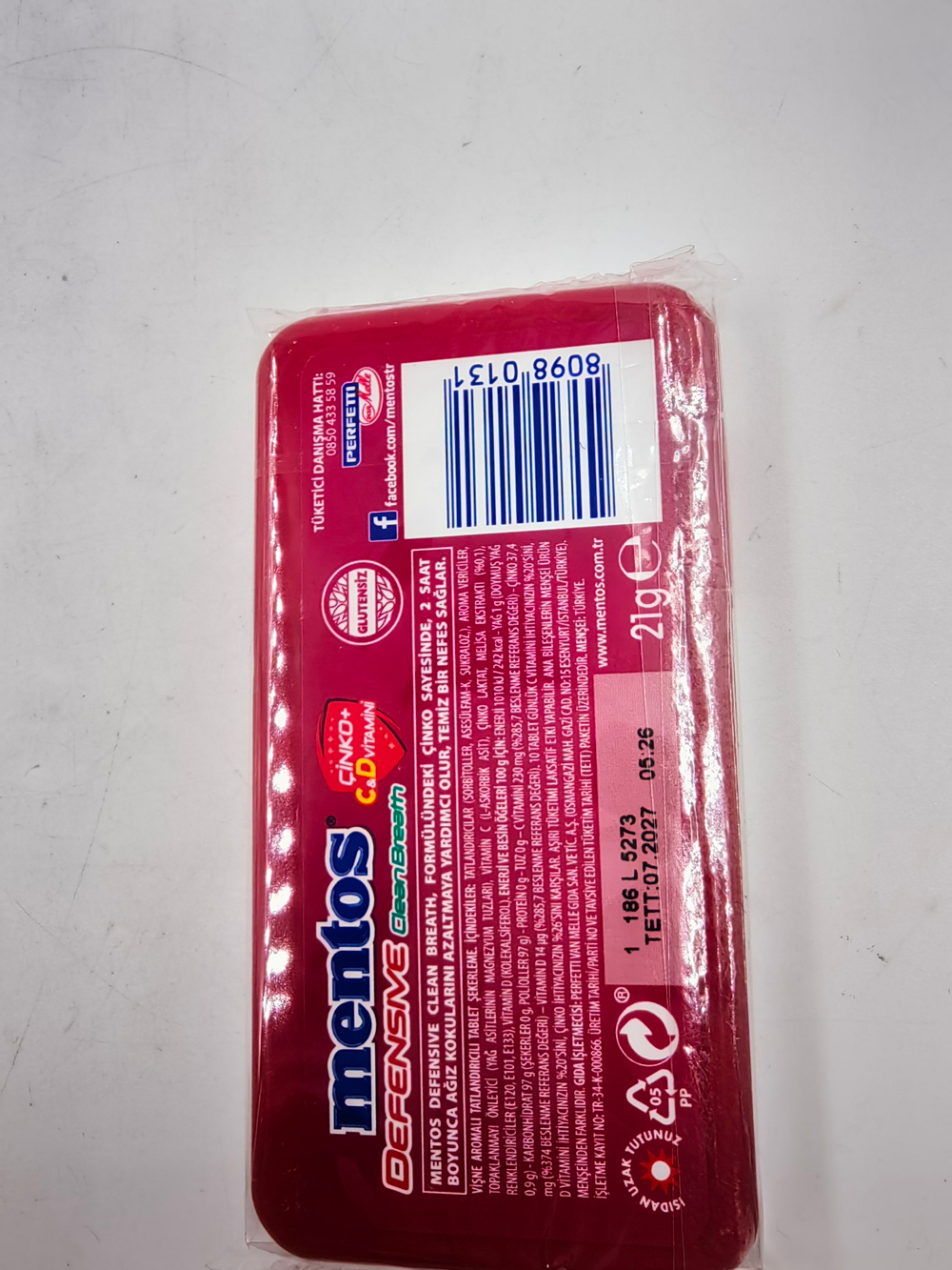 MENTOS набор освежающих пастилок CleanBreath с цинком, без сахара, (4 шт. по 21 г), Турция
