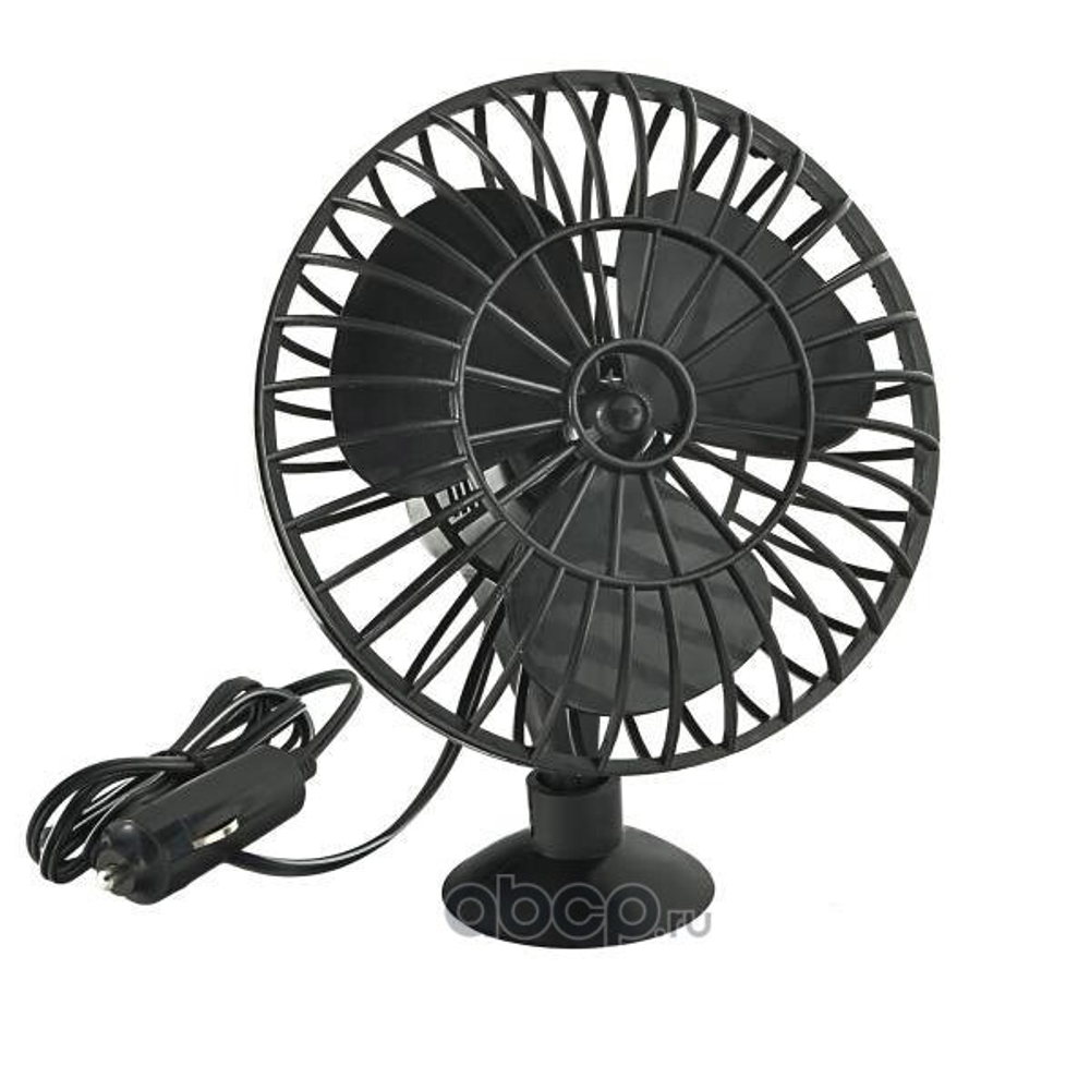 S01901001 Вентилятор 5" 12V SKYWAY на присоске пластик
