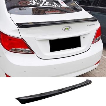 Спойлер Hyundai Accent / Solaris 2012-2017 чёрный глянец
