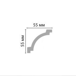 Плинтус потолочный гладкий Decomaster 96516 55х55х2400мм