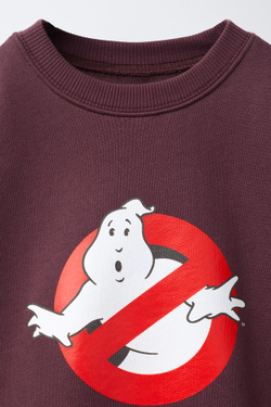 ZARA ТОЛСТОВКА С ПРИНТОМ GHOSTBUSTERS™, БУРГУНДИ