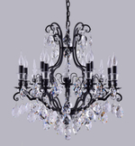 Подвесная люстра Crystal Lux MAGNIFICO SP13 BLACK/TRANSPARENT