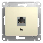 GLOSSA РОЗЕТКА компьютерная RJ45 кат. 5e, механизм, БЕЖЕВЫЙ