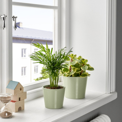 IKEA BROKSPIREA  (ИКЕА БРОКСПИРЕА)  -  Кашпо для цветочного горшка - светло-зелёный 12 см