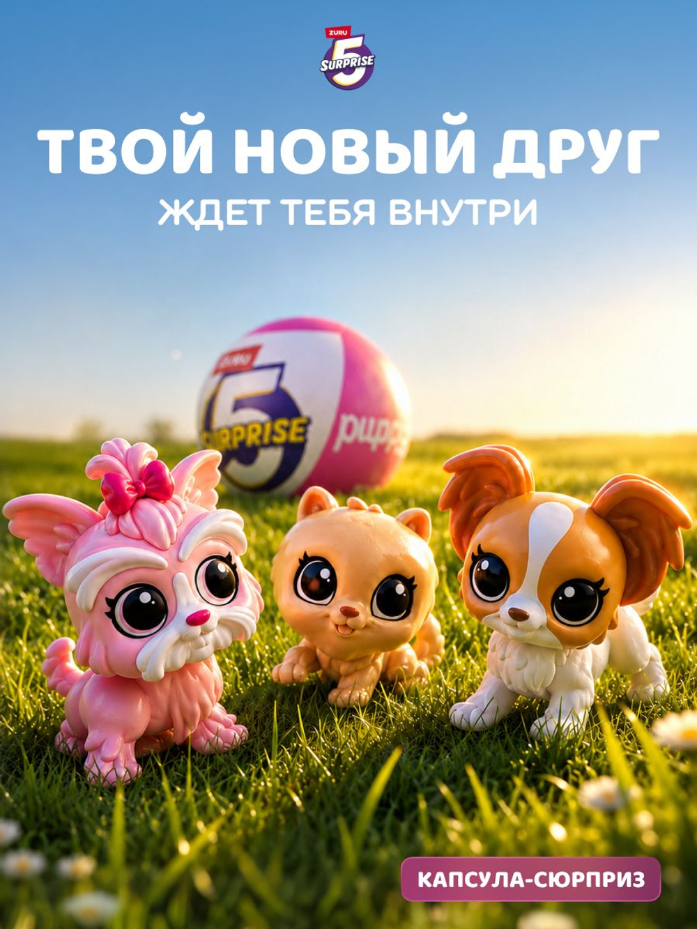 Фигурка 5 Surprise Puppies Щенята Сюрприз
