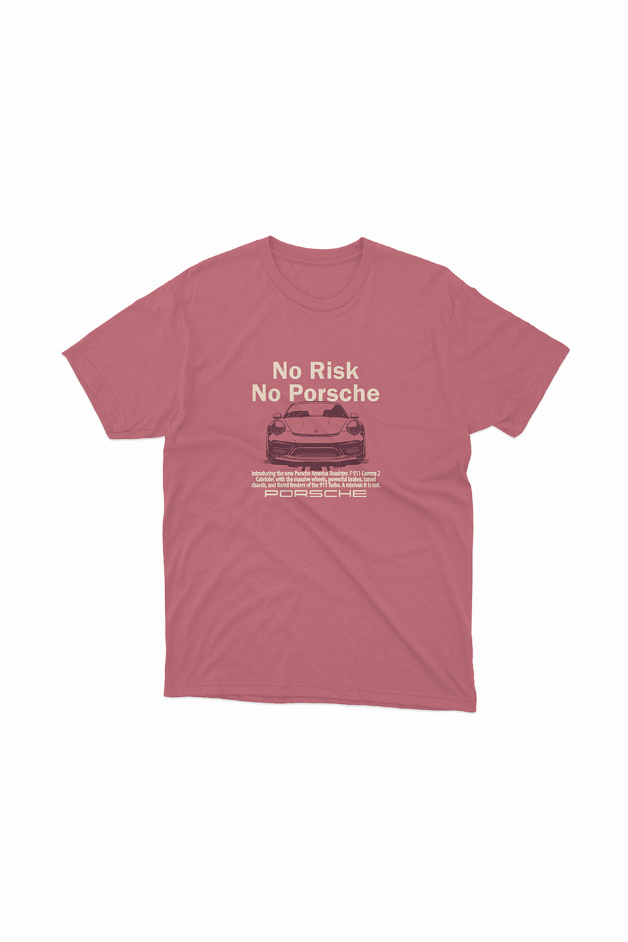 Футболка NO RISK NO PORSCHE | Розовый