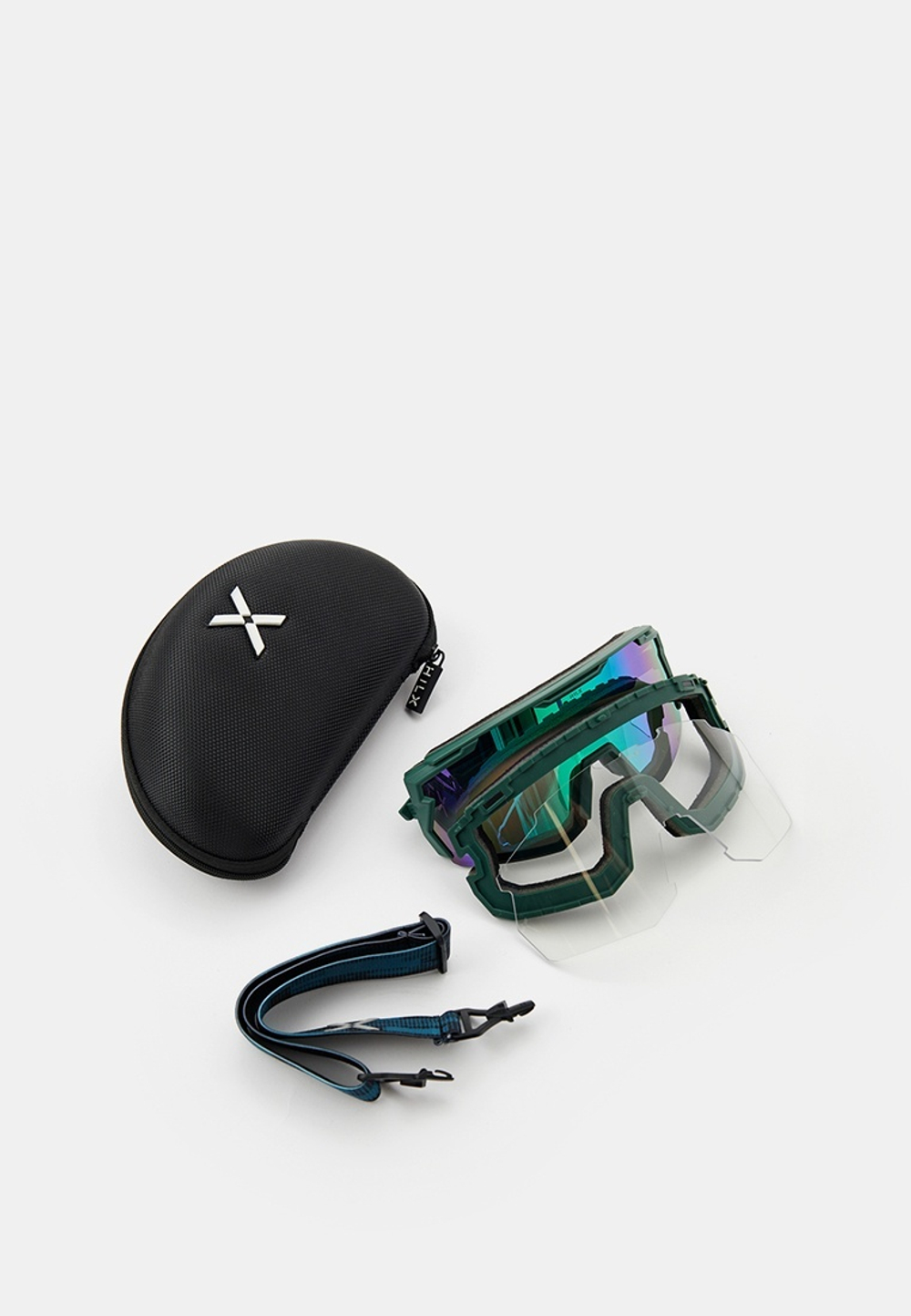 Спортивные очки HILX Samurai / Matt Solid Seaweed Green / Green Polarized Lens + Clear Lens