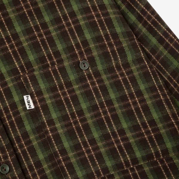 Рубашка Plaid Flannel Forest коричнево-зеленая - фото 6