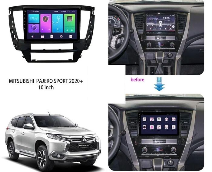 Магнитола для Mitsubishi Pajero Sport 3 2020-2024, Montero Sport - Redpower K 426 (крутилки+кнопки) Android 10, Быстрая, Hi-Fi звук, CarPlay, SIM-слот