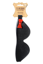 Маска Sitabella с красным бантиком чёрная кожа