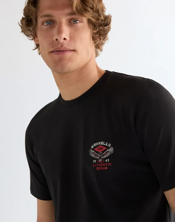 Футболка мужская WRANGLER SMALL AMERICANA TEE BLACK