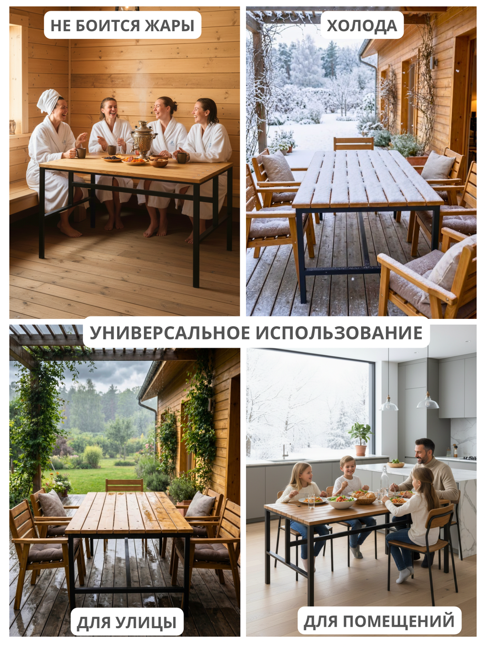 Стол садовый обеденный для дачи LACIO