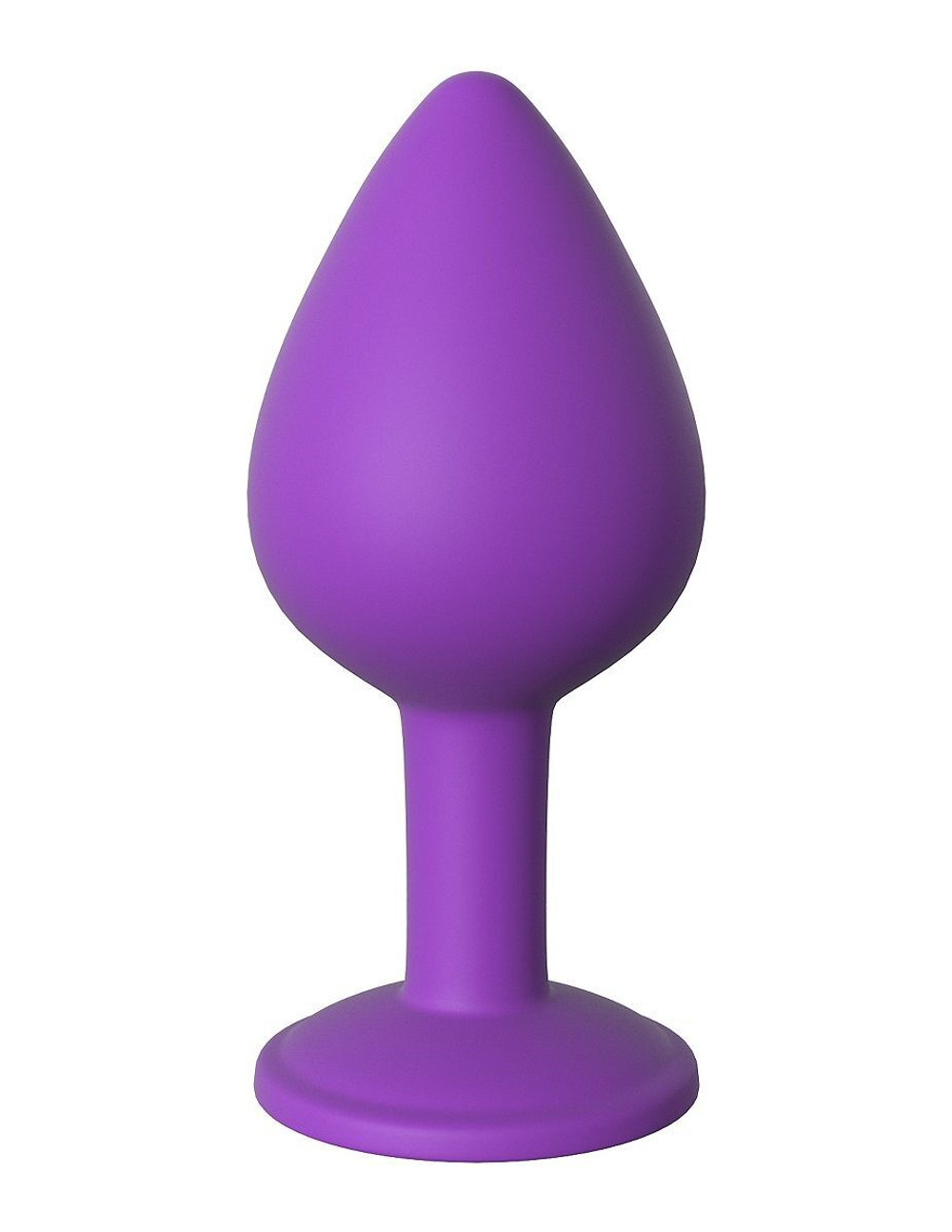 Фиолетовая анальная пробка со стразом Her Little Gem Medium Plug - 8,3 см. (Цвет: фиолетовый)