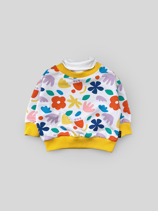 Свитшот (matisse + желтый) с белым воротом