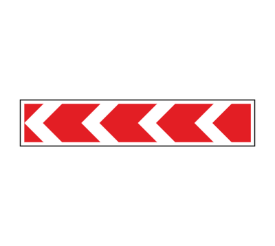 Дорожный знак направления поворота налево 1.34.2 большого размера