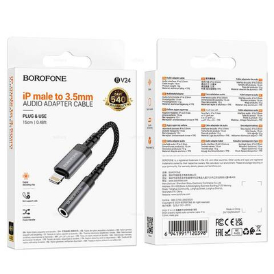Цифровой аудио конвертер Lightning на 3.5mm Borofone BV24