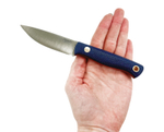 Нож Small, сталь Elmax, Микарта синяя насечка, 232.1456 конв.